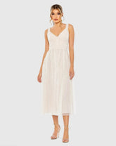 Pink Sleeveless Ruffle Tiered Dress