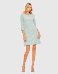 Green A-Line Embellished Cocktail Dress
