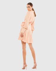 Pink Short Wrap Dress